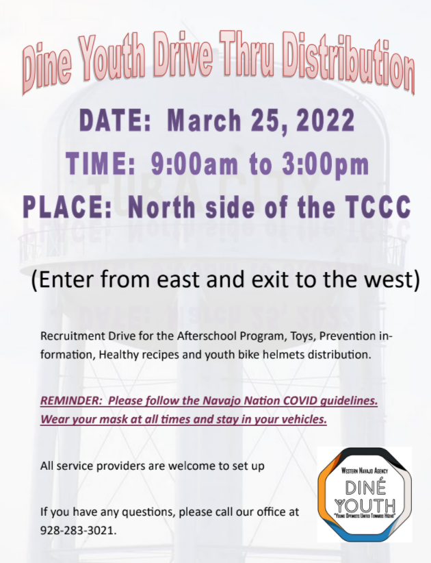 March 2022 Dine Youth Drive Thru Distribution