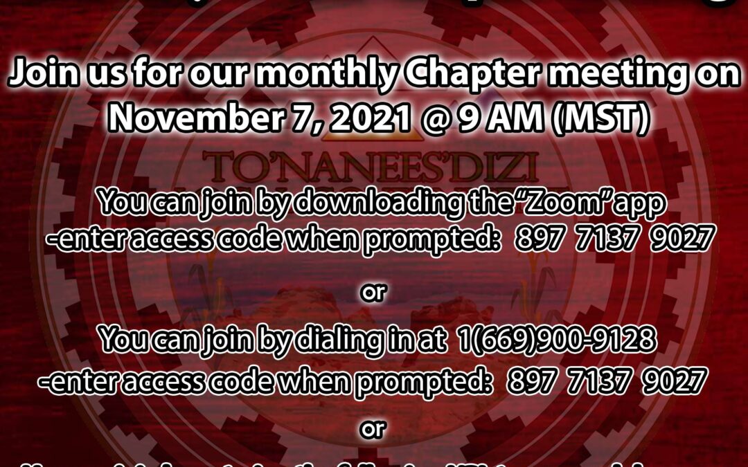 November 2021 TC Chapter House Meeting Virtual Info